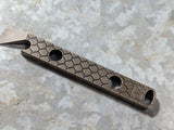 Brass Dragon Scale Pattern Pry Bar with Patina