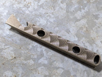 Brass Wave Pattern Pry Bar with Patina