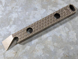 Brass Hex Pattern Pry Bar with Patina