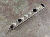 Brass Wave Pattern Pry Bar with Patina