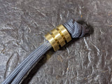 Large Brass Lanyard Bead With Two Grooves and a Free Paracord Lanyard