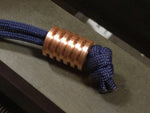 Large Copper Lanyard Bead With 5 Grooves and a Free Paracord Lanyard