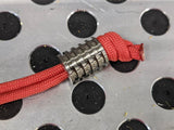 Large Titanium Lanyard Bead With 5 Grooves and a Free Paracord Lanyard