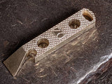 Small Brass Knurl Pattern Keychain Pry Bar